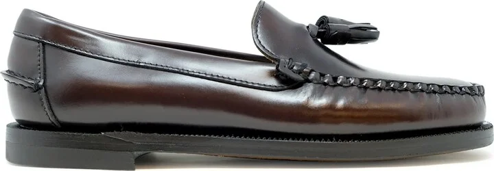 Sebago Will Brown Burgundy Leather Loafers
