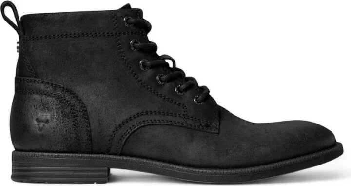 Sebastian - Men's Black Lace Up Leather Desert Boots