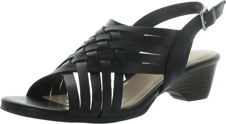 Seble Womens Leather Criss-Cross Slingback Sandals