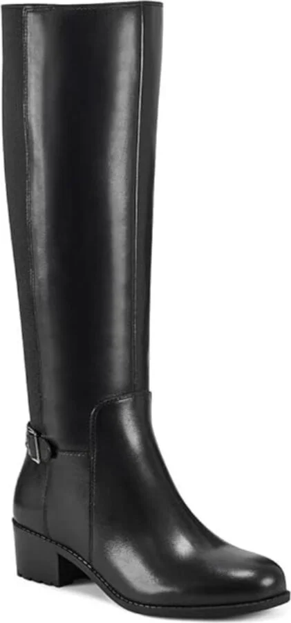 SECHAZA-WC Women's Size US 5.5 Black Leather Knee High Boots ZPO2366