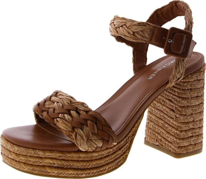Seclude Womens Woven Block Heel Platform Sandals