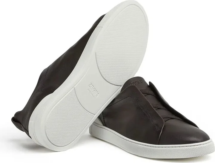 SECONDSKIN Triple Stitch leather sneakers - Image 3