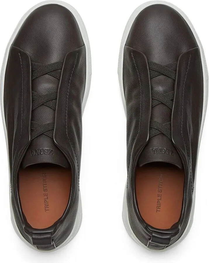 SECONDSKIN Triple Stitch leather sneakers - Image 4