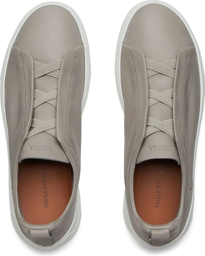 SECONDSKIN Triple Stitch leather sneakers - Image 4