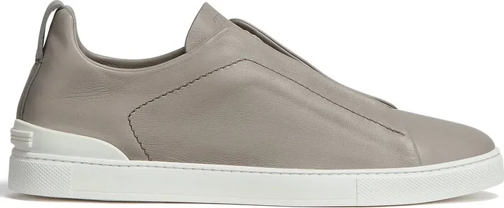SECONDSKIN Triple Stitch leather sneakers
