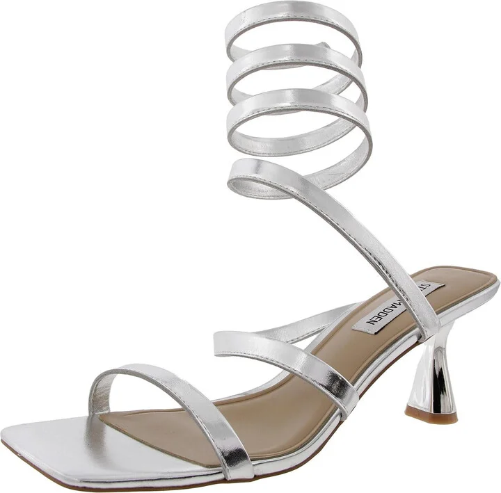 Secrets Womens Metallic Faux Leather Heels