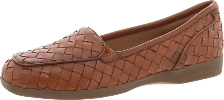 SEDEVITT19 Womens Woven Leather Flat Shoes