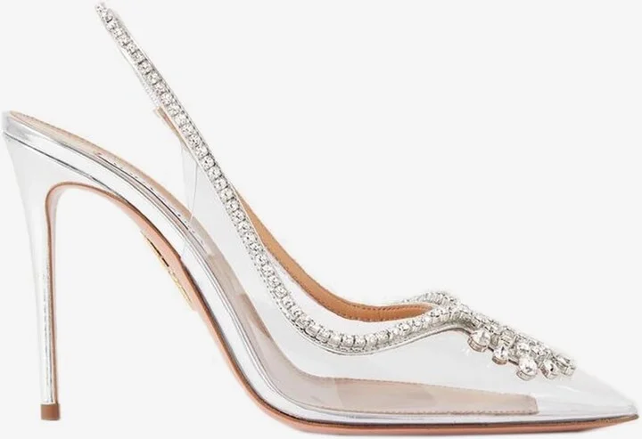Seduction 105 Crystal-Embellished Slingback Pumps