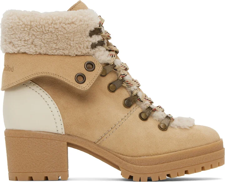 See by Chloé Beige Eileen Boots