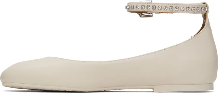 See by Chloé Beige Lynette Ballerina Flats - Image 3