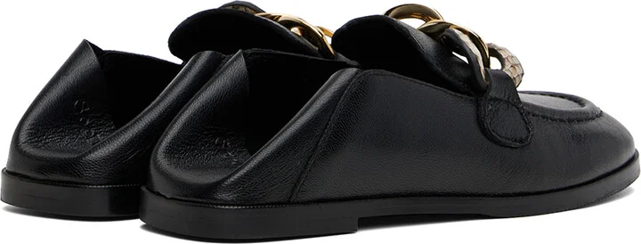 See by Chloé Black Chain Line Loafers - Image 5