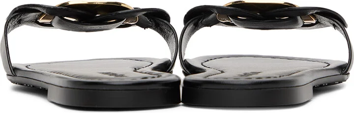 See by Chloé Black Chany Flat Sandals - Image 2