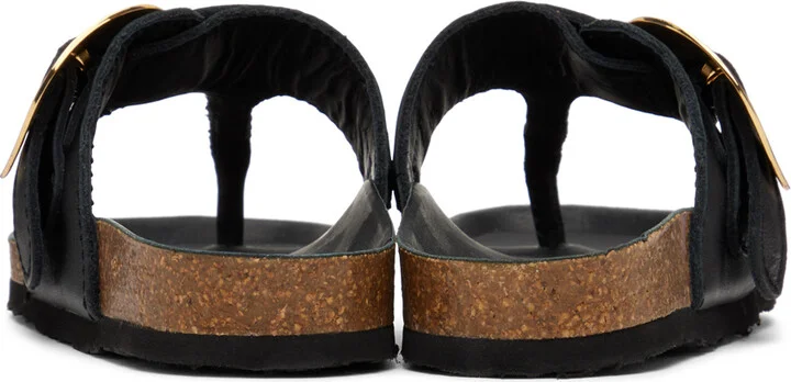 See by Chloé Black Chany Fussbett Thong Sandals - Image 2