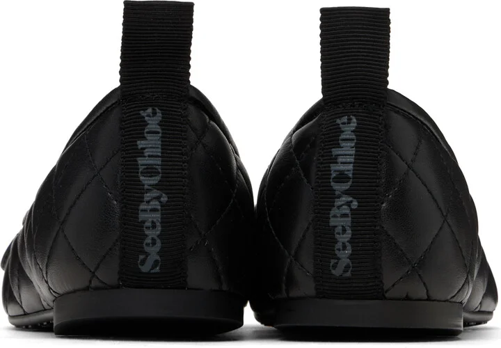 See by Chloé Black Jodie Ballerina Flats - Image 2
