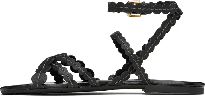 See by Chloé Black Kaddy Flat Sandals - Image 3