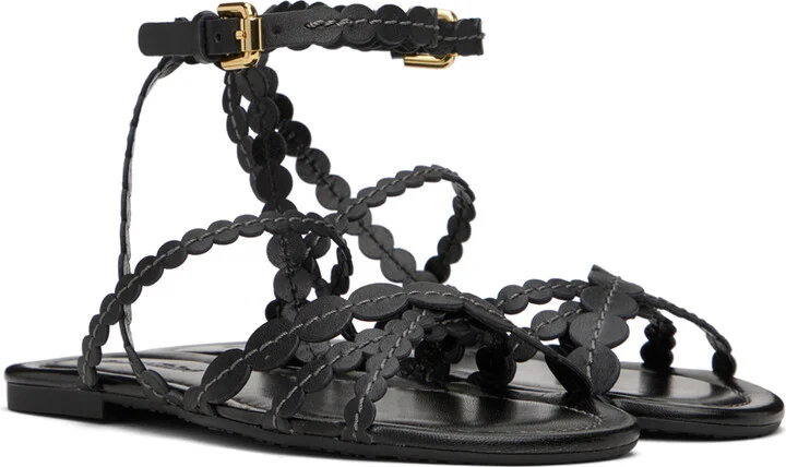 See by Chloé Black Kaddy Flat Sandals - Image 4