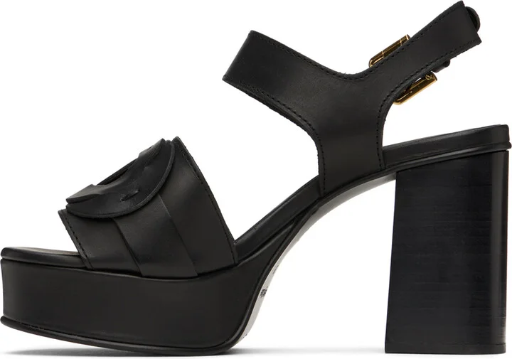 See by Chloé Black Loys Platform Heeled Sandals - Image 3
