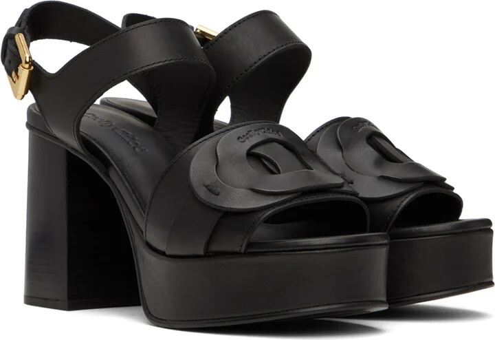 See by Chloé Black Loys Platform Heeled Sandals - Image 4