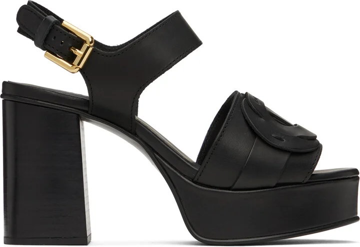 See by Chloé Black Loys Platform Heeled Sandals