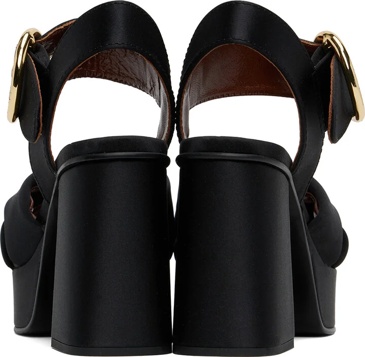 See by Chloé Black Lyna Heeled Sandals - Image 2