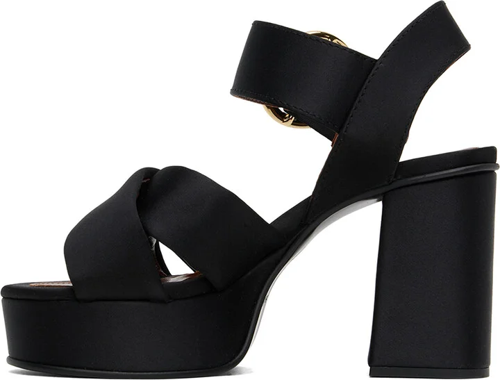 See by Chloé Black Lyna Heeled Sandals - Image 3