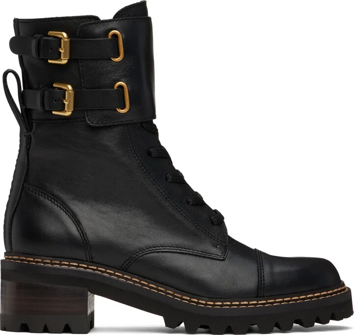 See by Chloé Black Mallory Boots