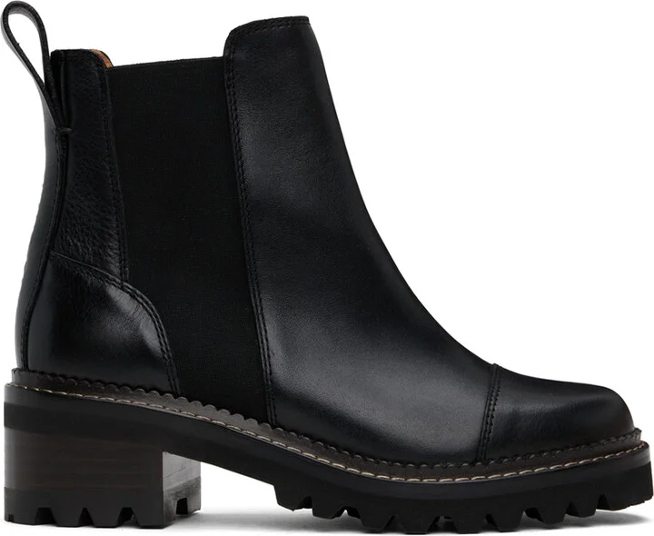 See by Chloé Black Mallory Boots