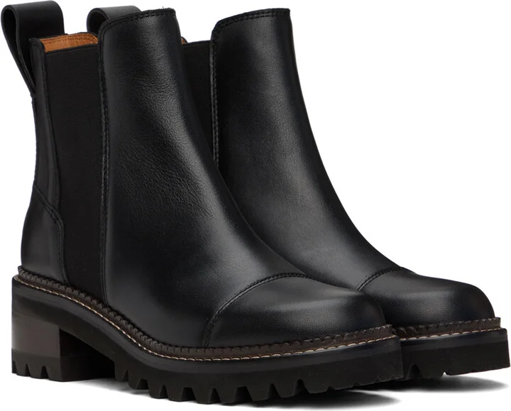 See by Chloé Black Mallory Chelsea Boots - Image 4