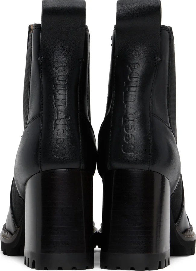 See by Chloé Black Mallory Chelsea Boots - Image 2