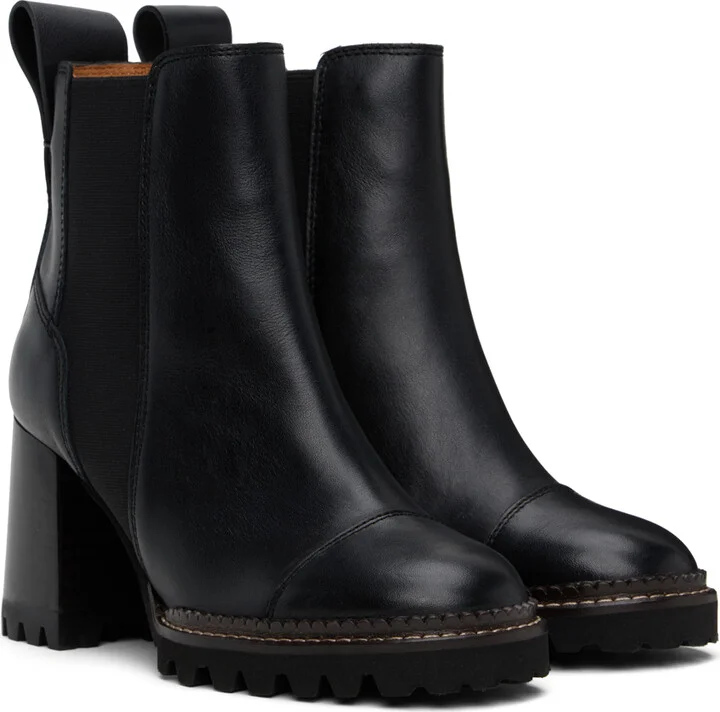 See by Chloé Black Mallory Chelsea Boots - Image 4