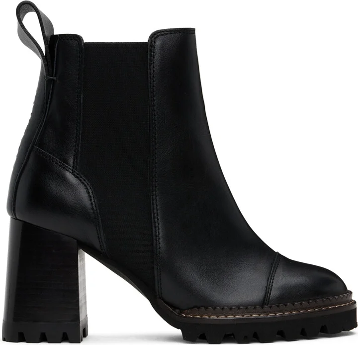 See by Chloé Black Mallory Chelsea Boots