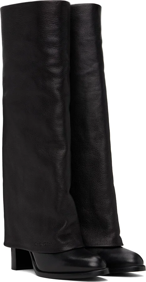 See by Chloé Black Melia Tall Boots - Image 4