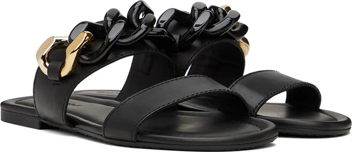 See by Chloé Black Monyca Flat Sandals - Image 4