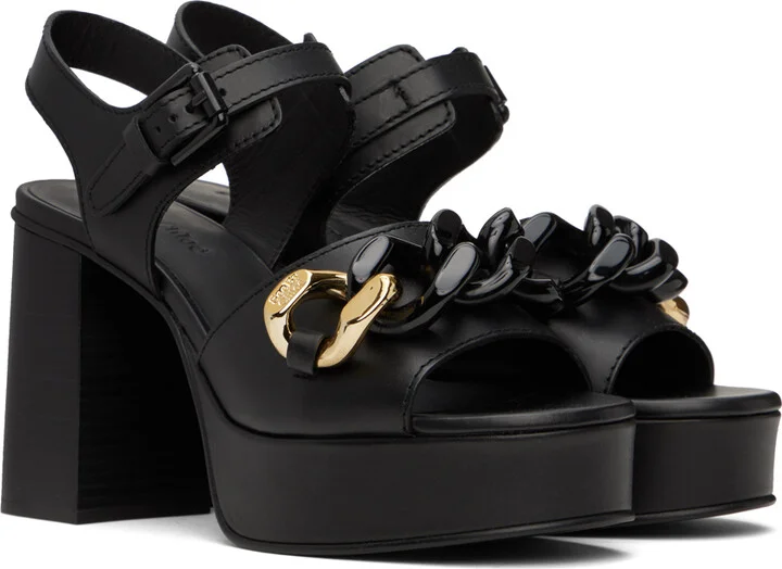 See by Chloé Black Monyca Platform Mules - Image 4