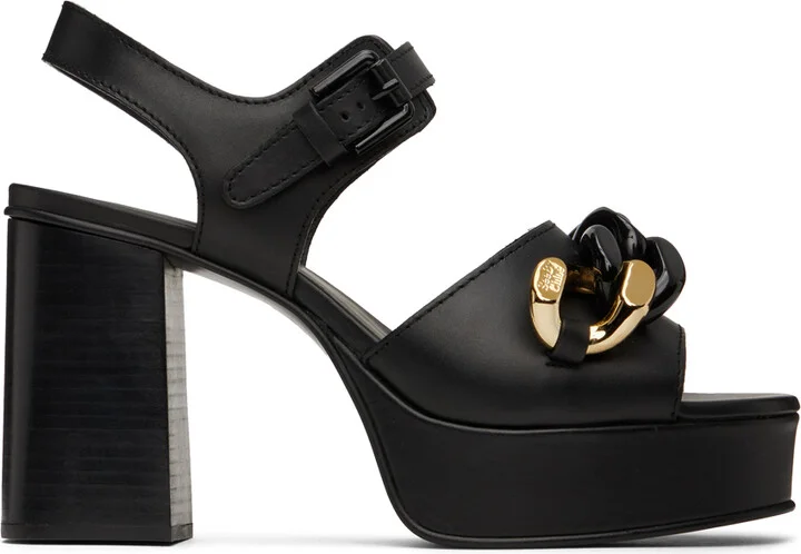 See by Chloé Black Monyca Platform Mules