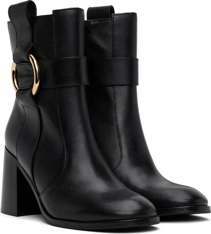 See by Chloé Black New Ring Line Boots - Image 4