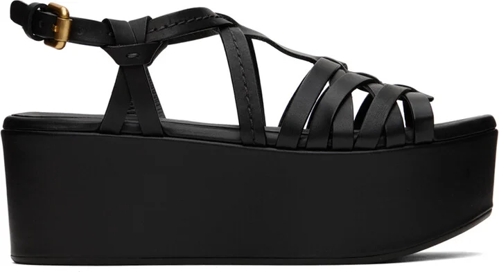 See by Chloé Black Sierra Heeled Sandals