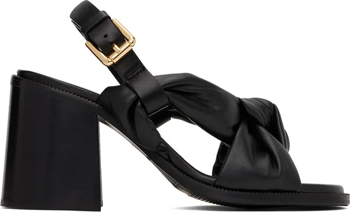 See by Chloé Black Spencer Heeled Sandals
