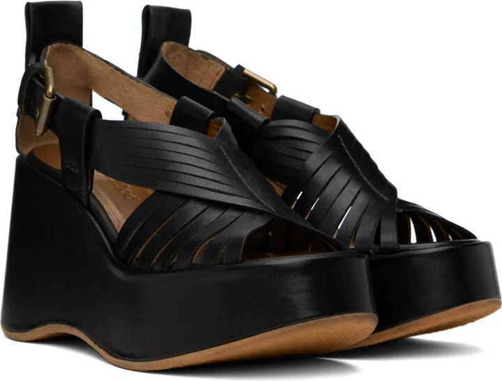 See by Chloé Black Thessa Heeled Sandals - Image 4