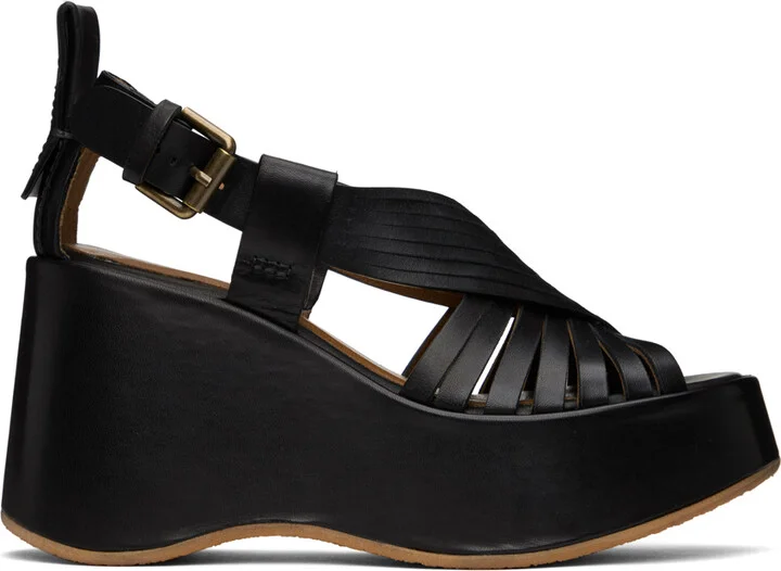 See by Chloé Black Thessa Heeled Sandals