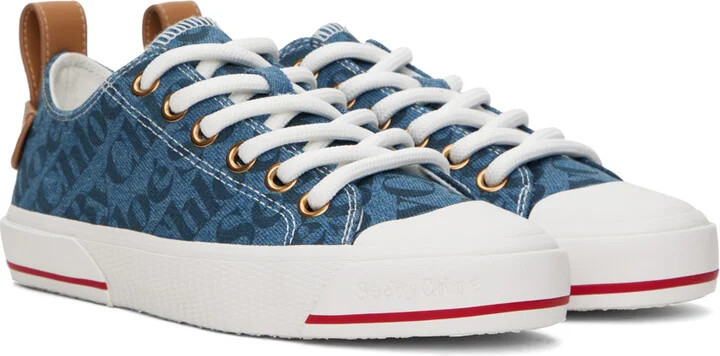 See by Chloé Blue Aryana Sneakers - Image 4