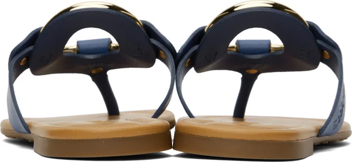 See by Chloé Blue Hana Flat Sandals - Image 2