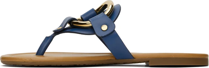 See by Chloé Blue Hana Flat Sandals - Image 3