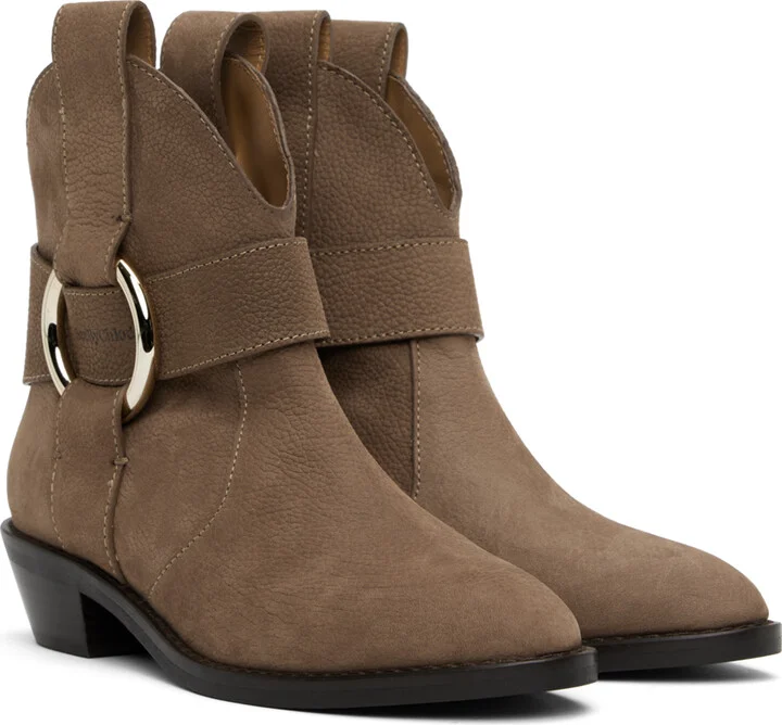 See by Chloé Brown New Ring Line Boots - Image 4
