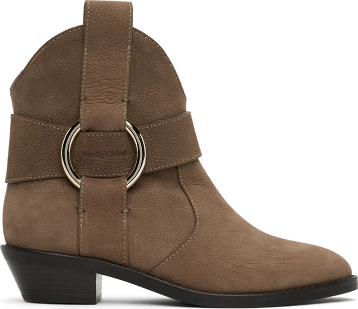 See by Chloé Brown New Ring Line Boots