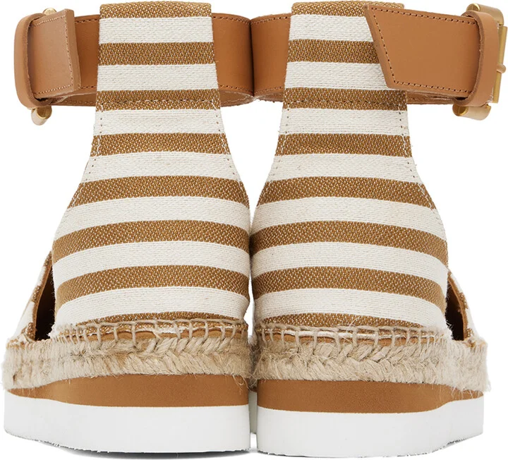 See by Chloé Brown & Off-White Glyn Flat Espadrilles - Image 2