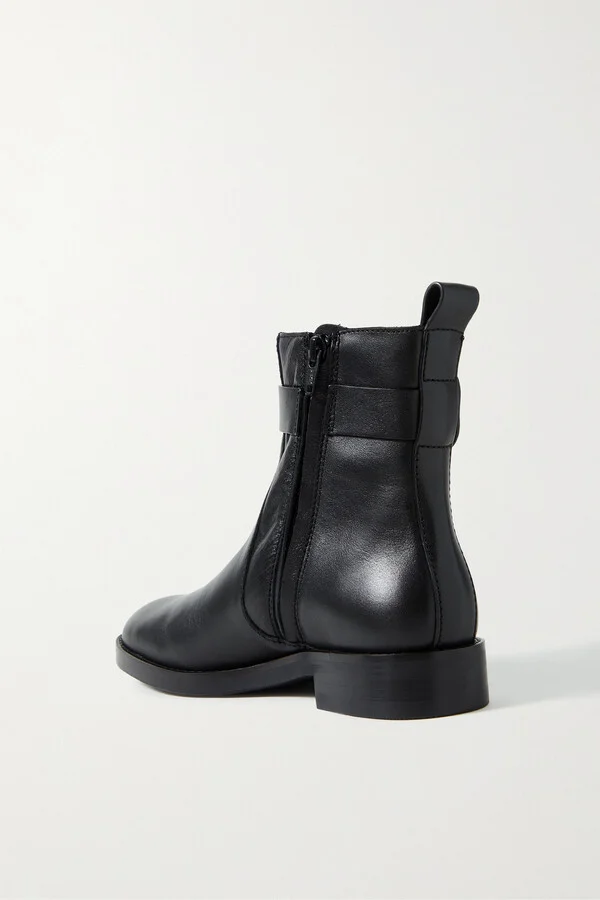 SEE BY CHLOÉ - Chany Embellished Leather Ankle Boots - Black - Image 3