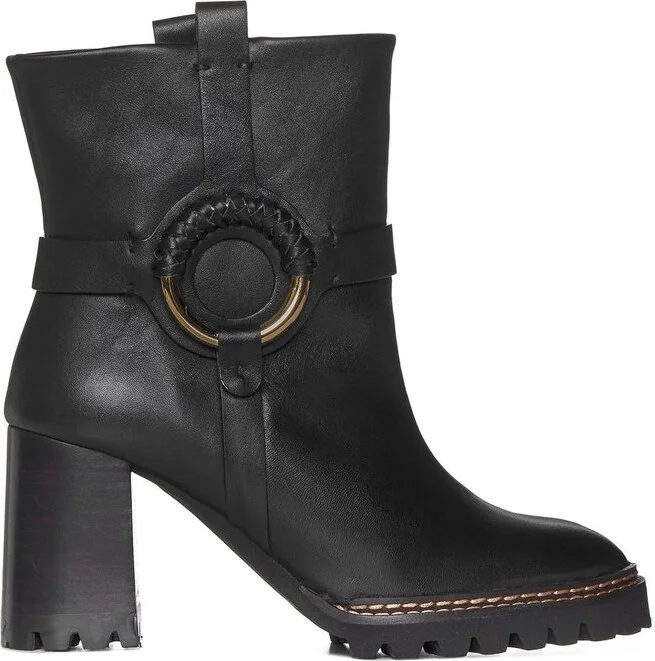 See By Chloé High Block Heel Ankle Boots