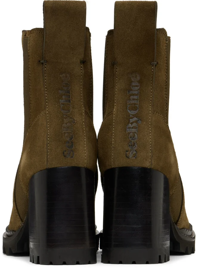 See by Chloé Khaki Mallory Ankle Boots - Image 2