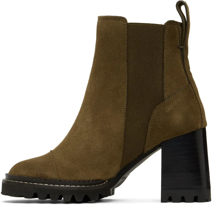 See by Chloé Khaki Mallory Ankle Boots - Image 3